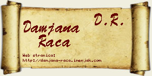Damjana Raca vizit kartica